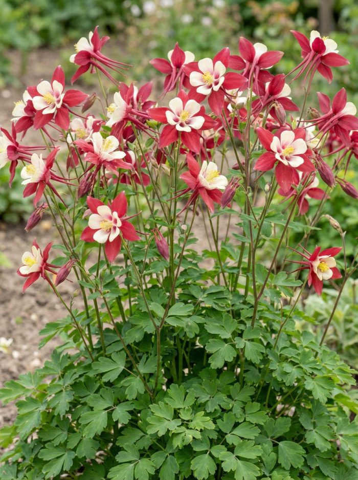 Caldaruse (Aquilegia caerulea) Crimson Star